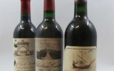 3 bouteilles 1 bt : CHÂTEAU LEOVILLE LAS CASES 1993 2è GC Saint Julien (étiquette très abimée)