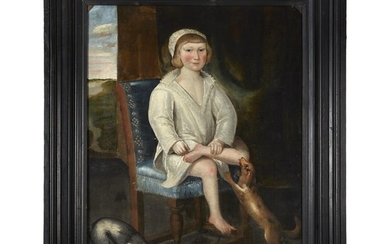 BRITISH SCHOOL (17th-18th century) PORTRAIT OF A SEATED BOY...