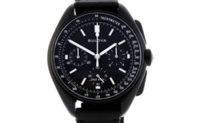 BULOVA - a gentleman's stainless steel Lunar Pilot chronograph wrist watch.