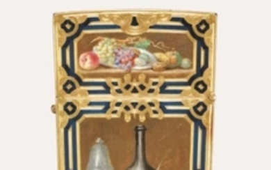 A CONTINENTAL ENAMELLED GOLD CARNET-DE-BAL, THE CASE 19TH CENTURY, THE EARLIER MOUNT WITH INDISTINCT MAKER'S MARK, PARIS, 1777/1778 AND THE CHARGE AND DECHARGE MARKS OF JEAN BAPTISTE FOUACHE 1774-1780