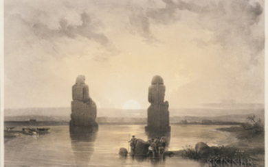 David Roberts (Scottish, 1796-1864) Five Views of Egypt: Thebes, Great Hall at Karnac, Nov. 28.1838.