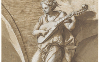 Girolamo da Treviso the Younger (Treviso circa 1498-1544 Boulogne-sur-Mer), A woman playing a cittern