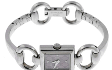 GUCCI - a lady's stainless steel Tornabuoni bracelet watch. View more details