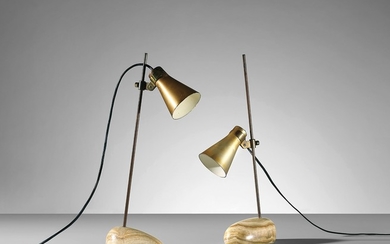 Luigi Caccia Dominioni, Two ‘Sasso’ adjustable table lamps, model no. Lta 1