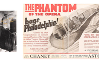 A newspaper ad for The Phantom of the Opera and a Mary Philbin signed photo
