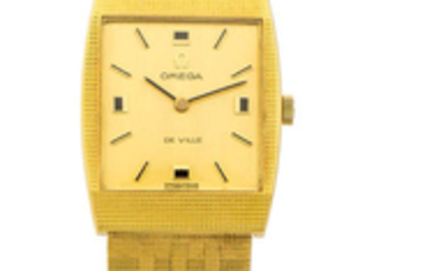 OMEGA DE VILLE YELLOW GOLD A fine manual-winding 18K yellow gold wristwatch.