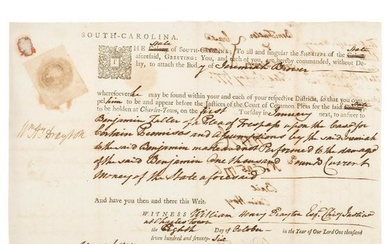 Revolutionary War-Era Arrest Warrant Signed by William