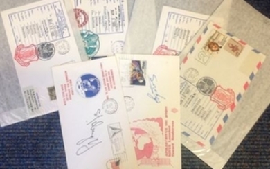 Space FDC collection, Two unidentified NASA astronaut signed covers, plus 4 1983 Challenger Helicopter Recovery covers, with......