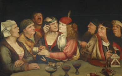 SUIVEUR DE QUENTIN METSYS (LOUVAIN 1466 - 1530 ANVERS), Le mariage inégal ou le couple mal assorti