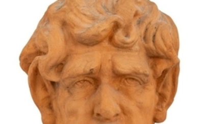 A Terracotta Fountain Mask Height 14 x width 1