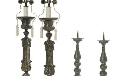 Two Pairs of Continental Candlesticks
