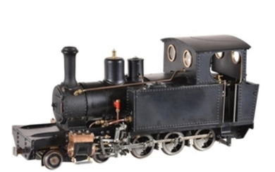 A well-engineered live steam model of a 3 ½ inch gauge 4-6-0 Hunslet Side Tank locomotive