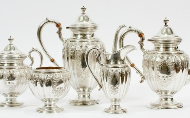 FRANK WHITING CO. STERLING TEA & COFFEE SET 5 PC