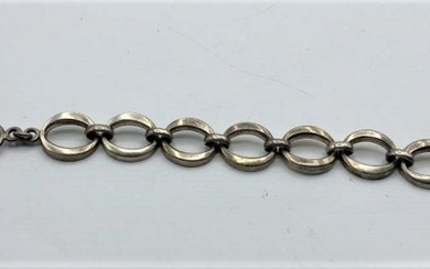 .925 Sterling Silver Heavy Large Link Bracelet