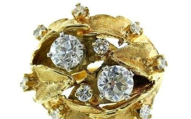 PRETTY 14k Yellow Gold & Diamond Ring Vintage