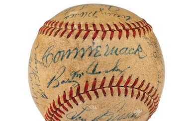A 1951 Philadelphia Athletics Team Signed Autograph Baseball Featuring Connie Mack and Chief Bender