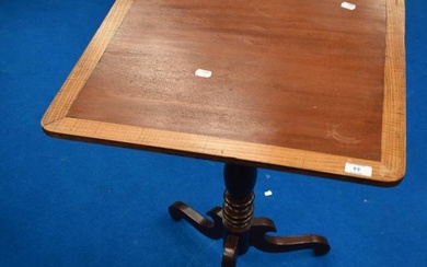 A 19th Century mahogany occasional table having turned column and triple splay supports