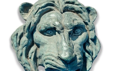 A BRONZE LION’S HEAD FOUNTAIN MASK, LATE 19TH OR EARLY 20TH CENTURY