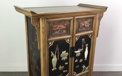 A CHINESE HARDWOOD SIDE CABINET