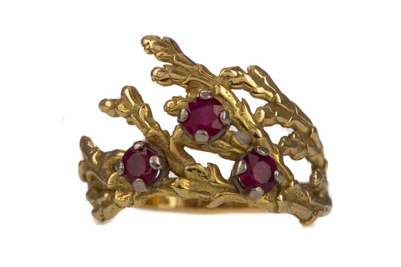 A CONTEMPORARY RUBY RING