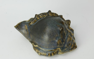 A Chinese Conch Seashell Glazed Wall Pocket Ceramic