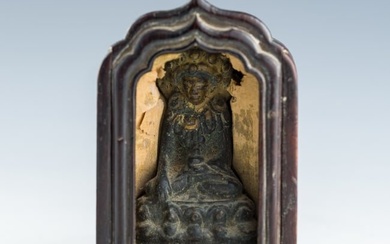 A Chinese bronze Buddha, Ming dynasty or earlier