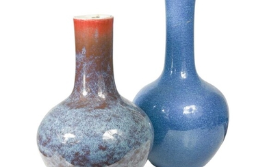 A Chinese flambé bottle vase, Qing Dynasty, 18th/19th century