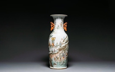 A Chinese qianjiang cai Vase, signed Wang Xingli ???, 19/20th C.