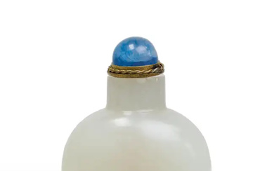 A Chinese white jade oviform snuff bottle Qing dynasty, 19th century The...