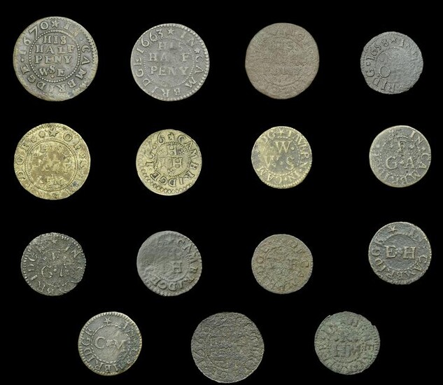 A Collection of 17th Century Tokens formed by a