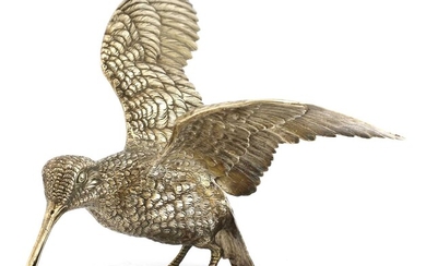 A Continental silver model of a woodcock