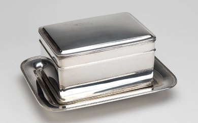 A Dutch silver biscuit box
