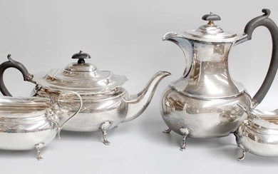 A Four-Piece George V Silver Tea-Service, by Harrison Fisher and...
