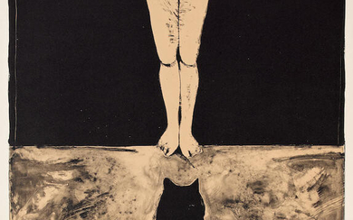 A Fritz Scholder lithograph, "Voyeur Dog," 1980