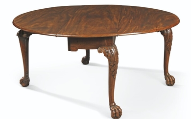 A GEORGE II MAHOGANY DROP-LEAF TABLE