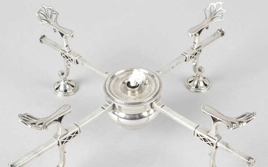 A George III silver dish cross by Hester Bateman.