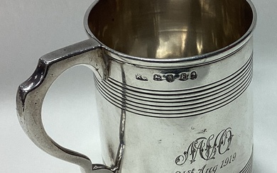 A George III silver reeded mug. London 1800.