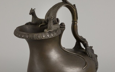 A Grand Tour souvenir bronze Askos jug, after earlier Roman example, Italy, ca. 1860.