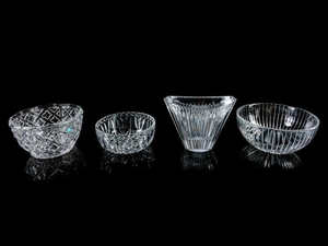 A Group of Four Cut Glass Bowls