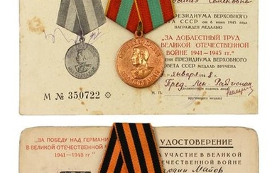 A LOT OF TWO RUSSIAN SOVIET MEDALS