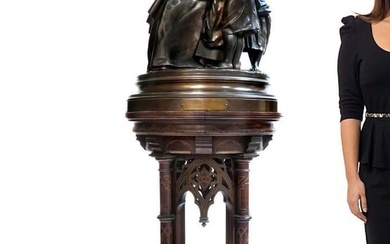 A Large Religious Bronze Figural Group "Vendredi Saint"