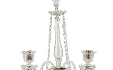 A Neoclassical Cut-Crystal Two-Light Candelabrum