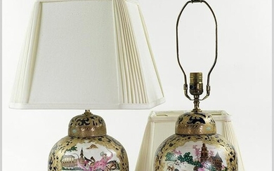 A Pair of Chinese Porcelain Table Lamps.