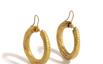 A Pair of Roman Gold Earrings