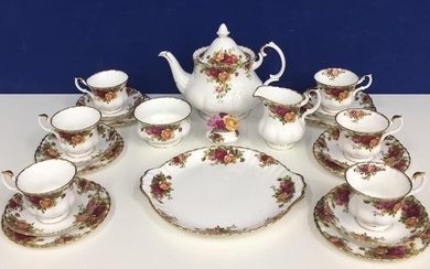 A Royal Albert 'Old Country Roses' tea set. Includes...