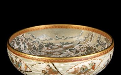 A SATSUMA BOWL Japan, Meiji period (1868-1912)d. 16.5 cm Satsuma ceramic bowl entirely decorated with...