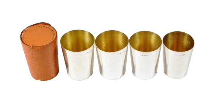 A Set of Four Elizabeth II Silver Stacking Beakers, by...