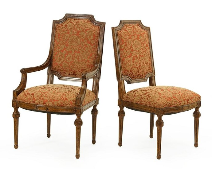 A Set of Louis XVI Style Dining Chairs.