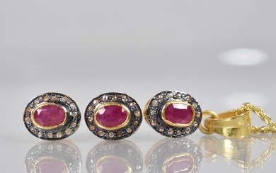 A Suite of Ruby and Round Cut Diamond Jewellery to Comprise ...