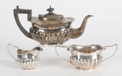 A Three Piece Sterling Silver Tea Set